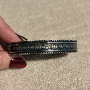 Balinese Style Silver Hinged Bangle Bracelet